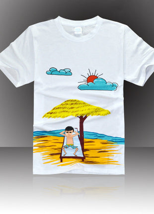 Beach Family Matching Outfits Mother Daughter Father Son Mommy and Me Clothes Cotton T-shirt Quick Dry Shorts Clothing Set