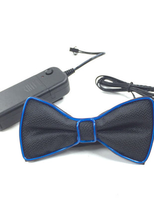 Battery Powered LED Light Up EL Mens Bow Tie Necktie for Halloween Wedding Party DC3V