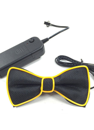 Battery Powered LED Light Up EL Mens Bow Tie Necktie for Halloween Wedding Party DC3V
