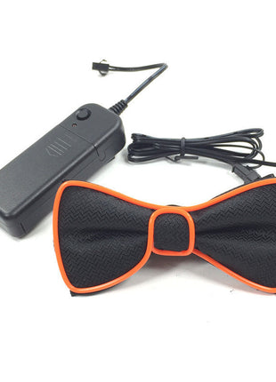 Battery Powered LED Light Up EL Mens Bow Tie Necktie for Halloween Wedding Party DC3V