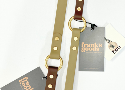 Loki Multiway Dog Lead in Khaki & Brown