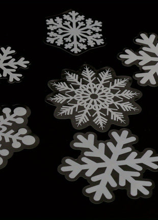 100PCS REUSABLE Christmas Snowflakes Stickers Window Decorations Clings