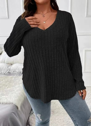 Fashion V-neck Long-sleeved T-shirt For Women