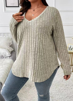 Fashion V-neck Long-sleeved T-shirt For Women