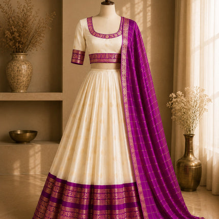 Onam Meghama Kerala Half Saree Set