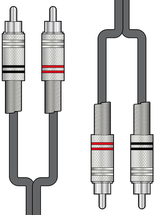 Chord / Citronic Twin Phono RCA to Twin Phono RCA Audio Lead 1.5m