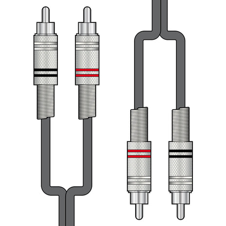 Chord / Citronic Twin Phono RCA to Twin Phono RCA Audio Lead 1.5m
