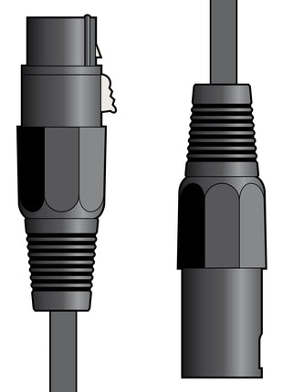 Chord / Citronic XLR Male to XLR Female Microphone Audio Lead 1.5m