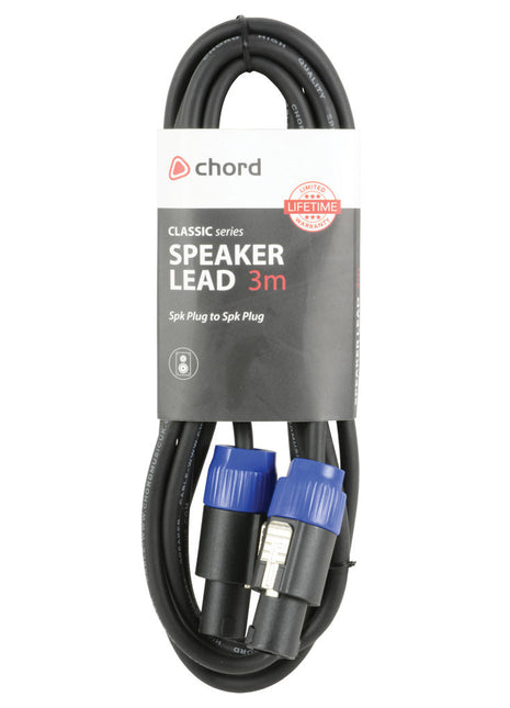 Chord / Citronic Speakon Plug to Speakon Plug Speaker Audio Lead 1.5m