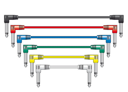 Citronic 6.3mm Mono Jack Patch Leads 6 Pack