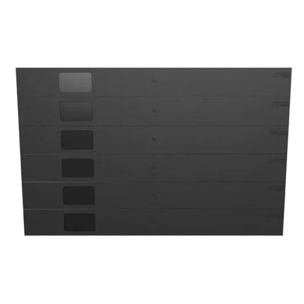 19″ Server Rack 6 X 1U Blanking Panels Snappable Tool-Free Mounting Black/Grey
