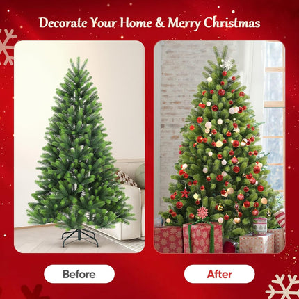Artificial Christmas Tree 7ft 210cm Full Bushy 100% PE Tips SALCAR