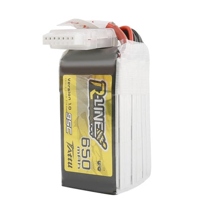 Tattu R-Line 650mAh 95C 22.2V 6S1P Lipo Battery Pack with XT30U-F Plug