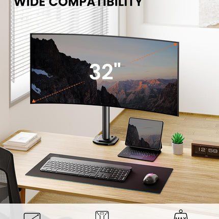 Single Monitor Stand 13 to 32 Inch Adjustable Arm Desk Mount VESA ErGear