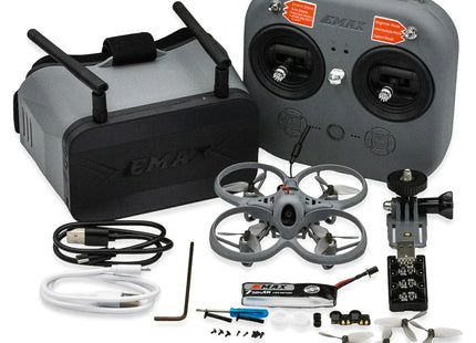 EMAX Tinyhawk Lite FPV Drone RTF Kit w/ T2 Goggles + E8 Transmitter