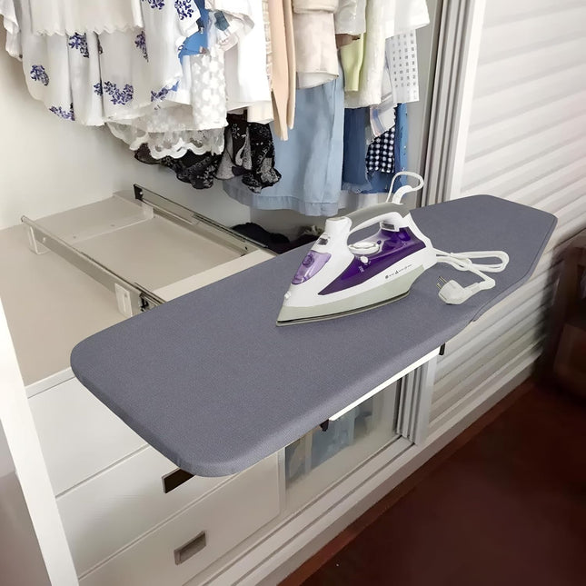 Folding Ironing Board 180 Rotatable Pull Out Space Saving 82x30cm Nisorpa