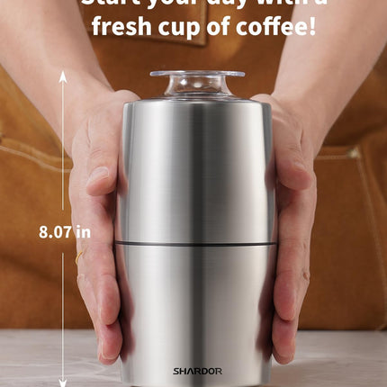 Coffee Grinder 300W Stainless Steel Low Noise Electric Grinder SHARDOR