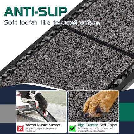CJYMMFAN 170CM Folding Dog Car Ramp Non-Slip Pet Steps, Large Dogs up to 115KG