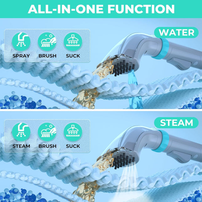 HAUSHOF StainZapper Vapo 3-in-1 – 1200W Steam, Hot & Cold Carpet Cleaner