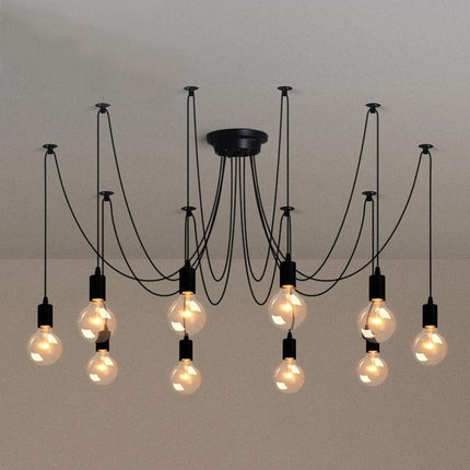 Lightsjoy Spider Pendant Light – 10 Socket Ceiling Lamp for Bedroom or Bar
