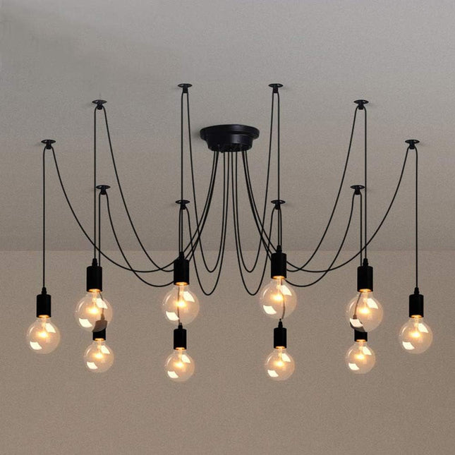 Lightsjoy Spider Pendant Light – 10 Socket Ceiling Lamp for Bedroom or Bar