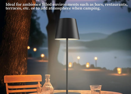 Rechargeable Table Lamp 2 Pack Dimmable 3000K Cordless Black Trayvespace