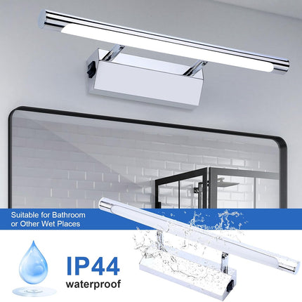 LED/Light with Switch for Mirror IP44 Waterproof Cool White 180° Adjustable Angle