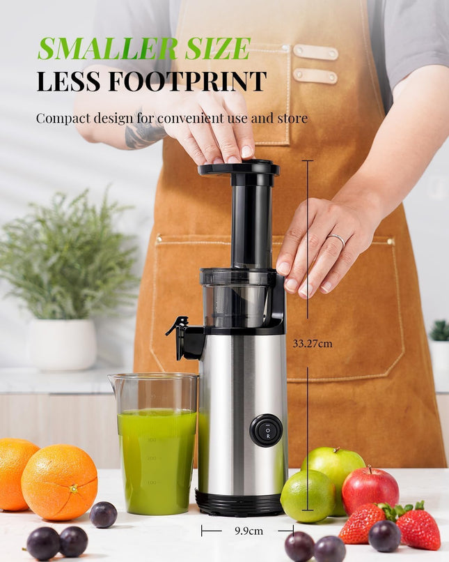 Cold Press Juicer Slow Masticating High Yield Easy Clean 600ml Cup Kidisle
