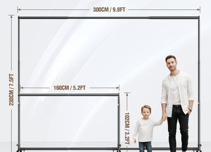 EMART 10x7.5ft Backdrop Stand with Wheels – Adjustable Photo Banner Frame