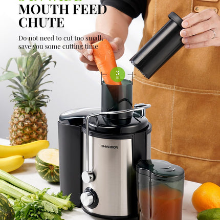 Juicer Machine 800W 3 Speed Control Stainless Steel Extractor SHARDOR