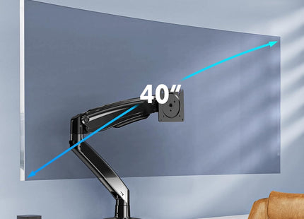 HUANUO Single Monitor Arm 13–40", Desk Mount with USB, VESA 75/100