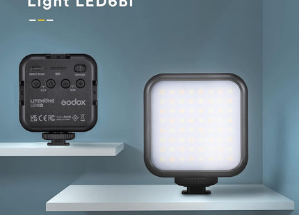 Godox LITEMONS LED6Bi Mini LED Video Light, CRI95, 3200K-6500K, Zoom & Meetings