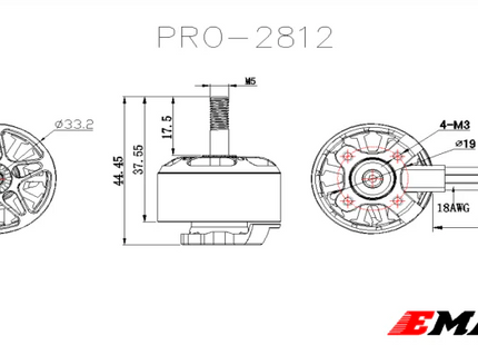 EMAX Pro 2812 Cinelifter Motor