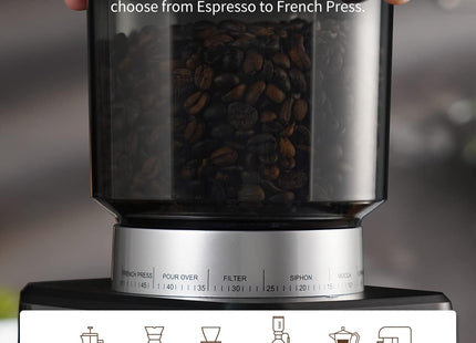 Conical Burr Coffee Grinder Electric 51 Settings with Timer Touchscreen Shardor