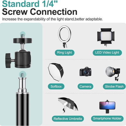 EMART 62inch Light Stand, Adjustable Aluminum Tripod, for Camera & Lighting, 2pk