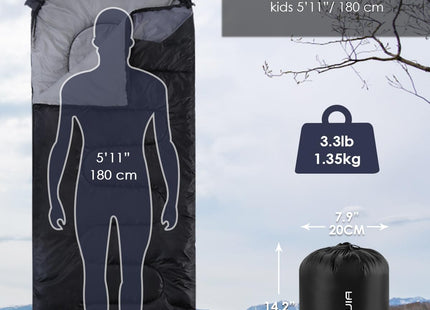 Sleeping Bags Lightweight Waterproof Warm Outdoor Camping Hiking Travel Adults