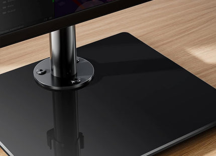 Single Monitor Stand 13 to 32 Inch Freestanding Arm Glass Base VESA ErGear