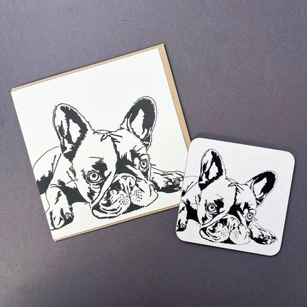 French Bulldog Letterpress Card