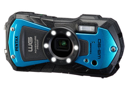 Pentax WG-90 16MP 5x Zoom Tough Compact Camera - Blue