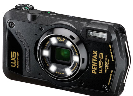 Pentax WG-8 20MP 5x Zoom Tough Compact Camera - Black