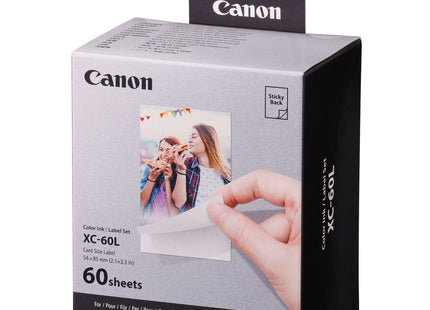 Canon XC-60L 54 x 85mm Card Size Photo Paper for QX20 Printer - Pack of 60