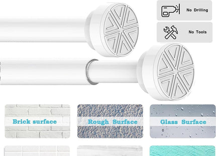 Shower Curtain Rod Extendable Stainless Steel No Rust 90-160cm Window