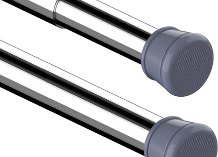 Shower Curtain Rod Extendable No Drill Tension Pole 63-85cm Silver