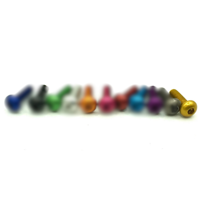 10pc M3x20 7075 Aluminium Button Head Bolts – Hex Socket, Full Thread