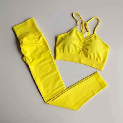 2 Piece gym Workout Clothes For Women Seamless Leggings Sports Bra Woman Running Sports Wear Gym Clothing Athletic Yoga Set