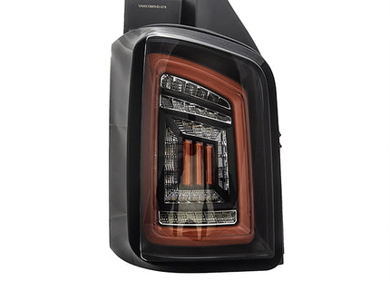 For VW T5.1 Transporter MK3.1 Van Barndoor LED Rear Lights – Full Frame Clear LED Light Bar | Van-X