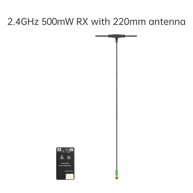 IFlight ExpressLRS 2.4Ghz ELRS 500mW Receiver (40mm Antenna)