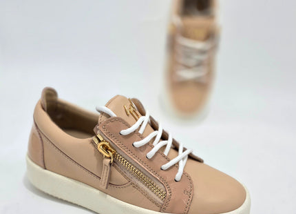 Giuseppe Zanotti May Leather Trainers Shell Pink Women's UK 3 (EU 36) Sneakers