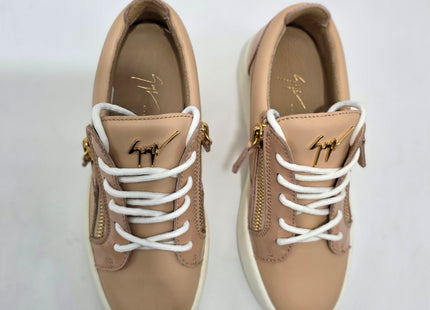 Giuseppe Zanotti May Leather Trainers Shell Pink Women's UK 3 (EU 36) Sneakers