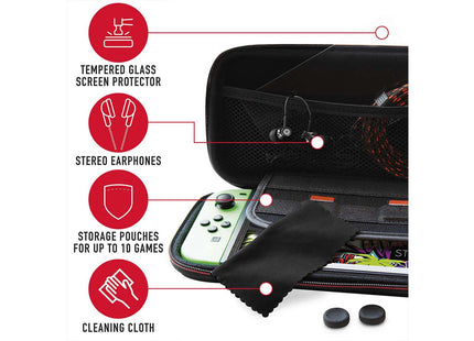 Stealth Ultimate Travel Kit for Nintendo Switch with Case & Charge Cable - Black